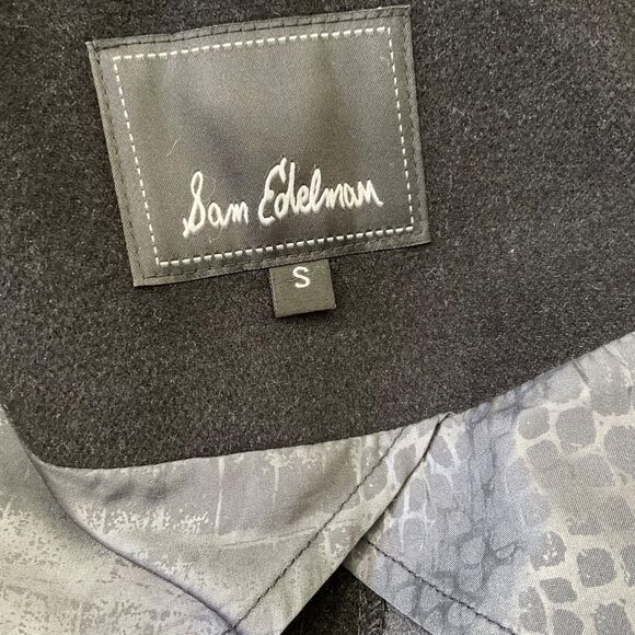 Sam Edelman shawl collar Belt/ button up Coat women’s size S - Picture 8 of 11